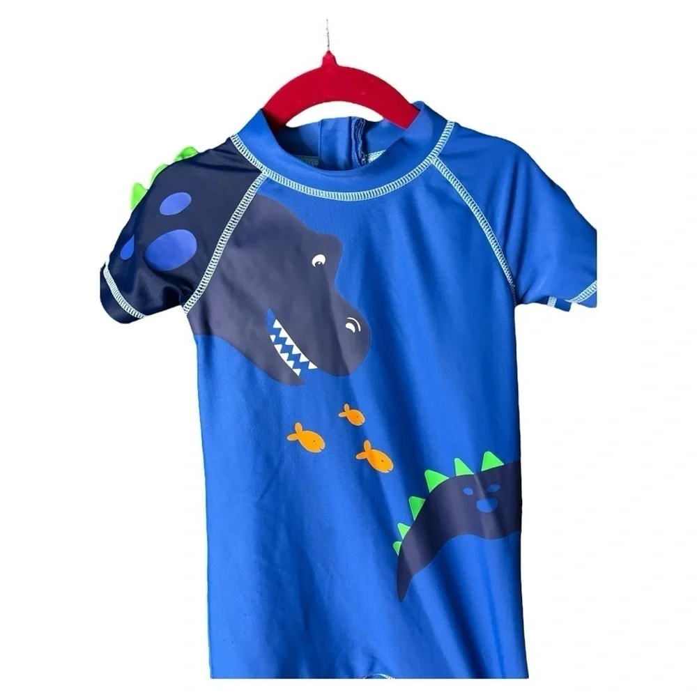 Carter’s Infant Boy's 1-Piece Dinosaur Rashguard Swimsuit size 24 months